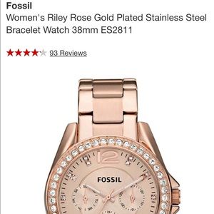 Rose gold fossil watch